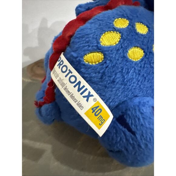 Protonix Plush GERDY Drug Rep Pharmaceutical Advertising Stuffed Dragon Lizard - Picture 5 of 13